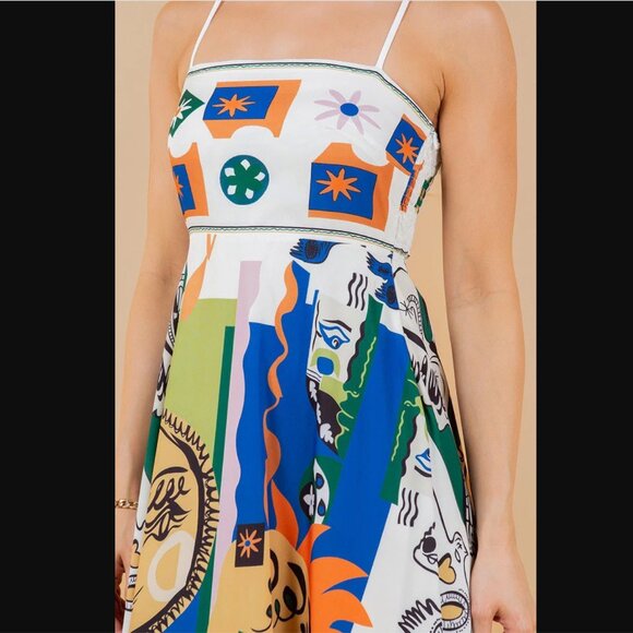 Pink Ripple Printed Dress - Picture 3 of 6